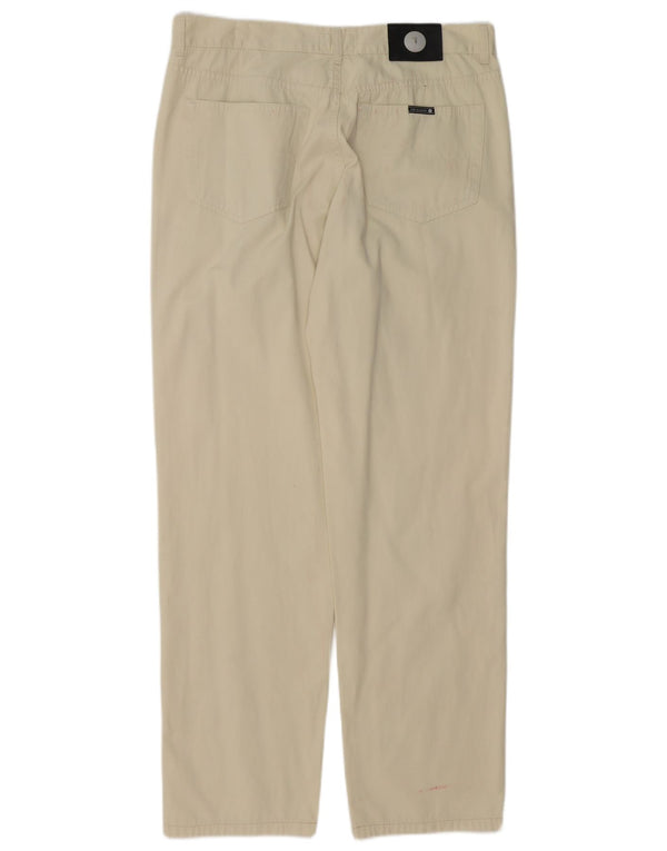 Trussardi Мужские прямые повседневные брюки IT 52 XL W36 L32 Off White Cotton