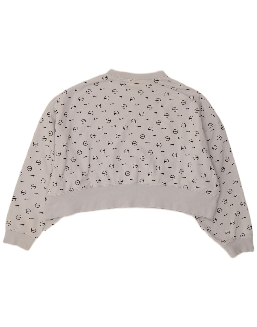 Женский укороченный джемпер большого размера с рисунком Nike UK 14, средний синий