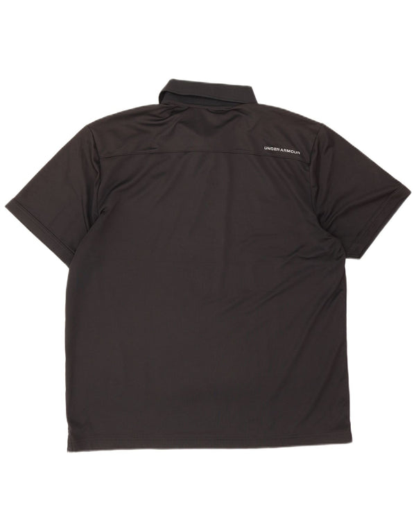 Under Armour Mens Heat Gear Polo Shirt Large Black