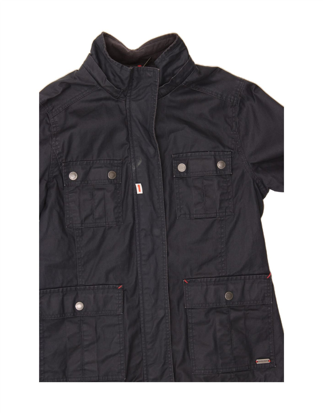 WHITE STUFF Womens Utility Jacket US 8 Medium Navy Blue Cotton Vintage White Stuff and Second-Hand White Stuff from Messina Hembry 