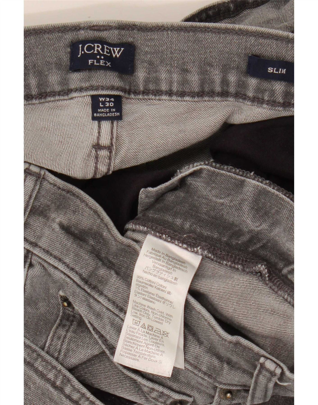 Женские джинсы Flex Slim J. Crew W34 L30, серый хлопок