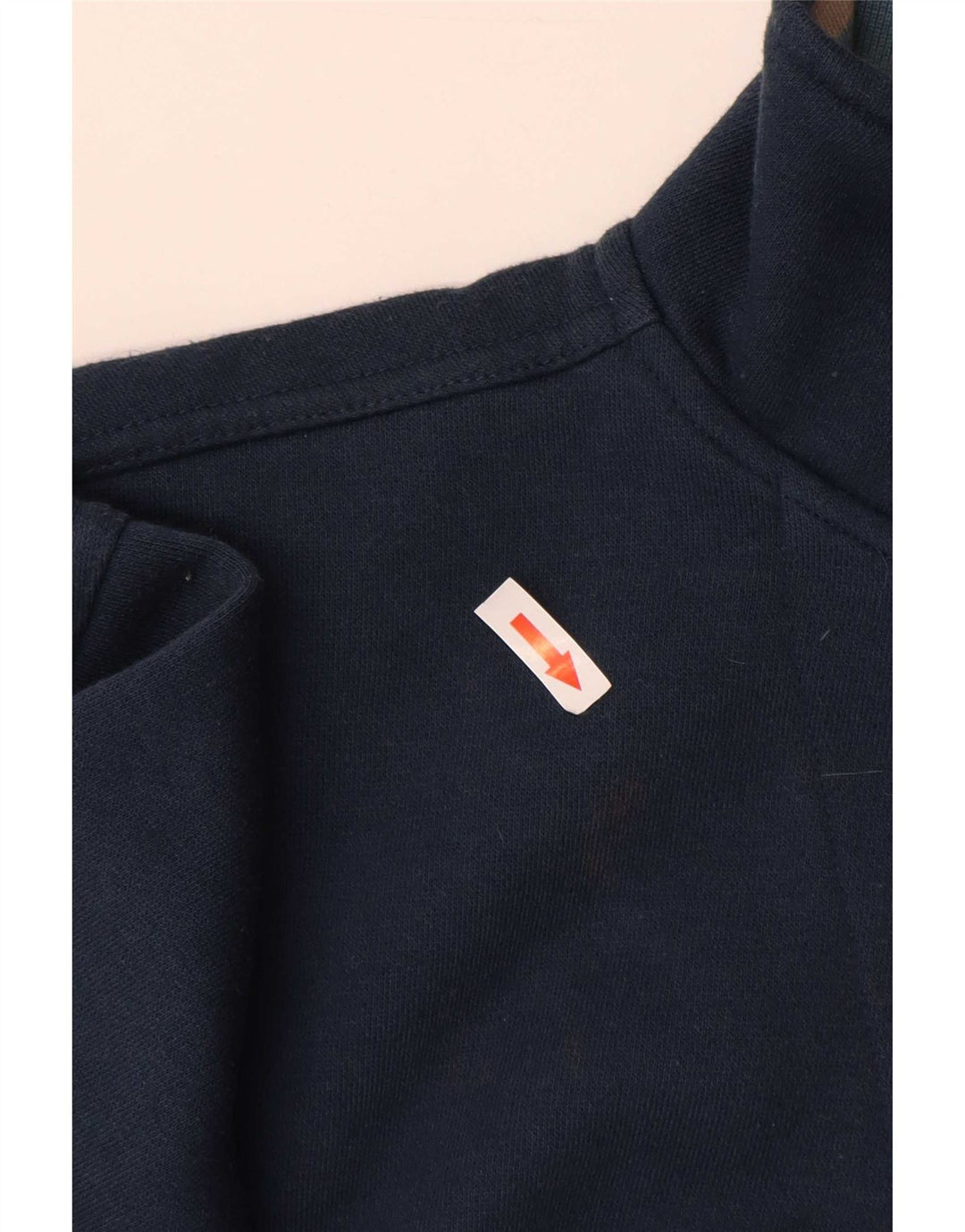 Ellesse Мужской свитшот с воротником на молнии, большой темно-синий хлопковый джемпер