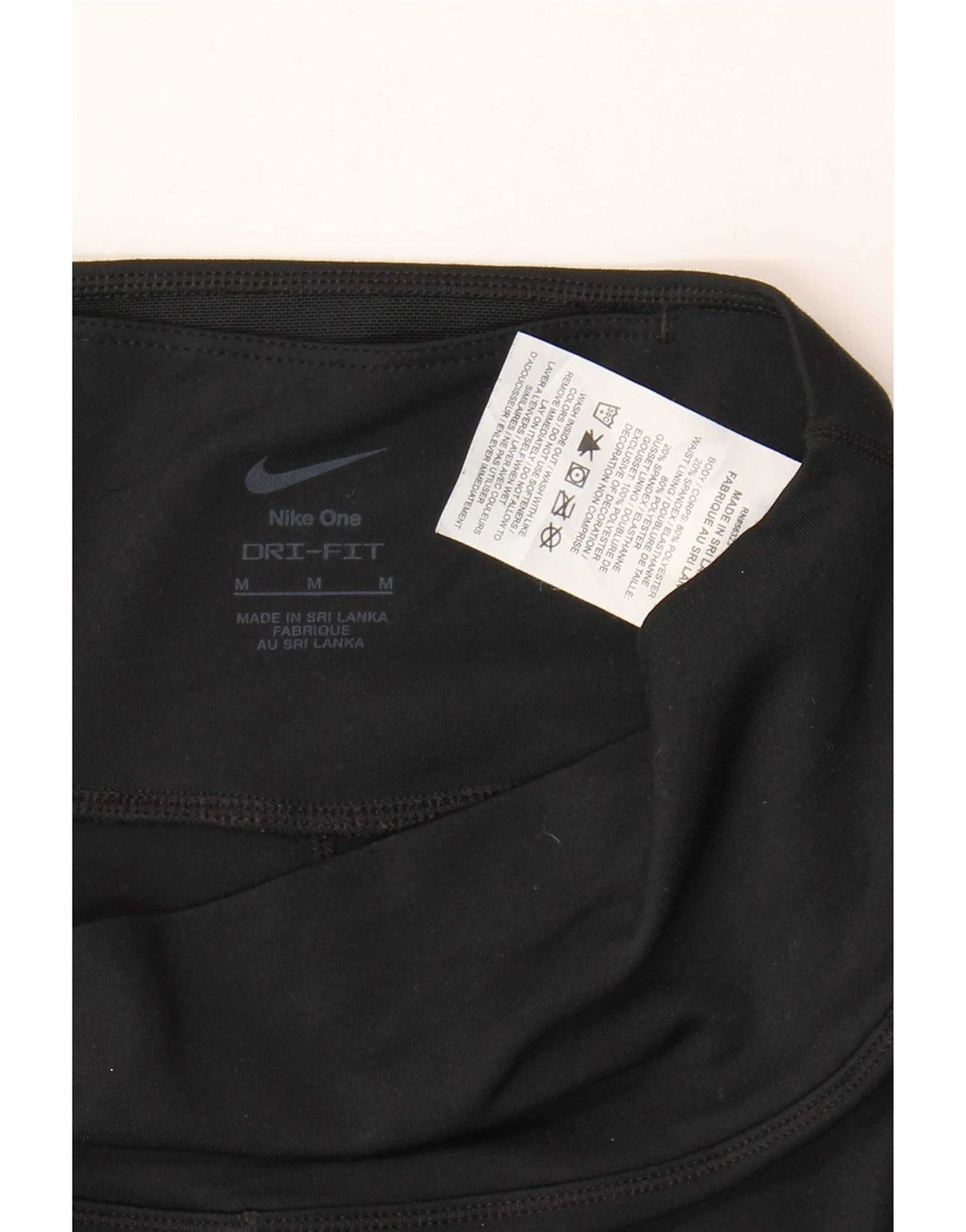 Женские укороченные леггинсы Nike Dri Fit UK 12, средний черный полиэстер