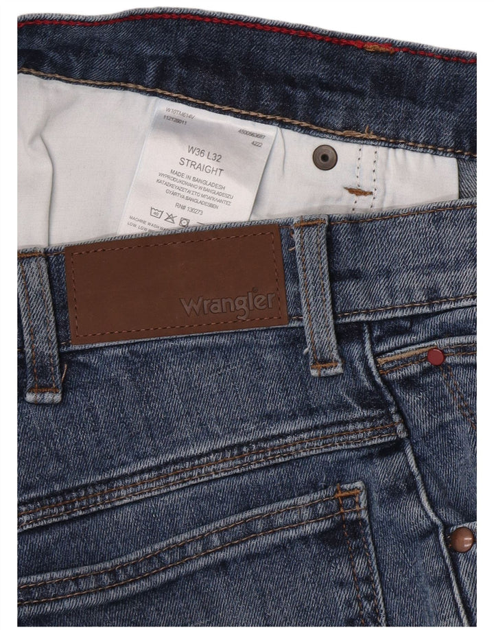 Мужские прямые джинсы Wrangler W36 L29, синие, хлопок
