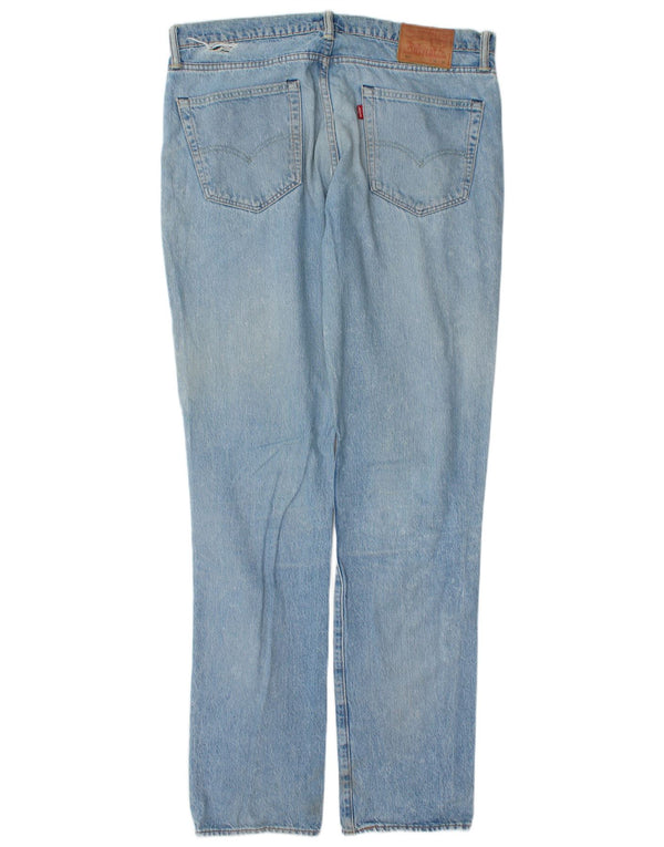 Мужские потертые узкие джинсы Levi's W36 L34, синий хлопок