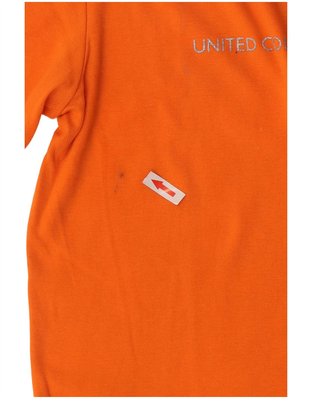 Женская футболка с рисунком Benetton Top UK 14 Medium Orange