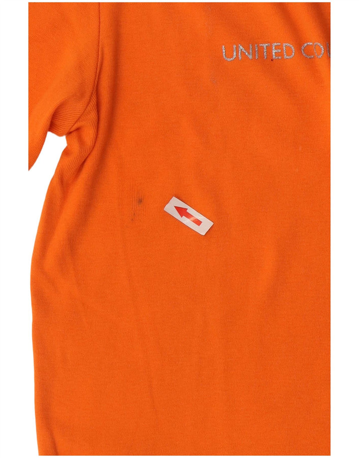 Женская футболка с рисунком Benetton Top UK 14 Medium Orange