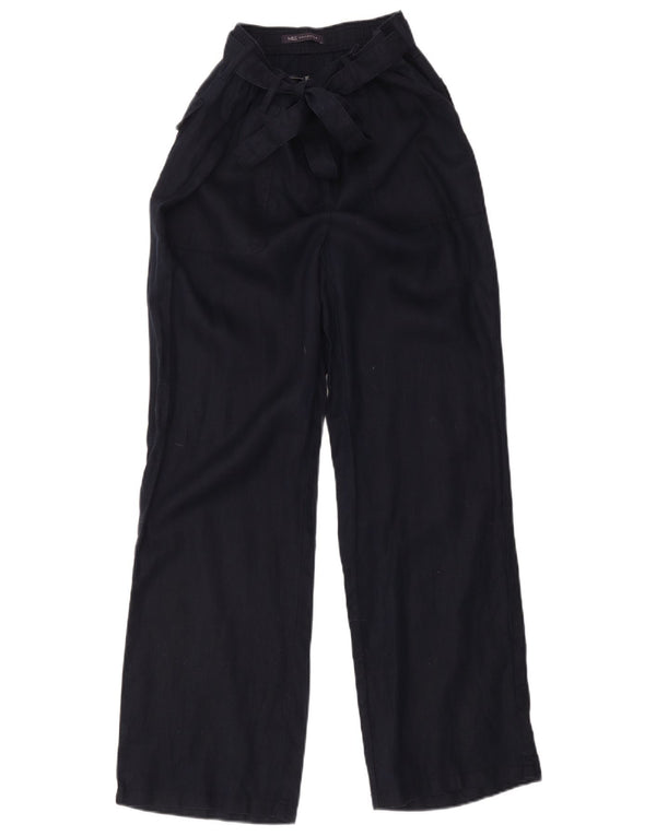 Женские брюки с высокой талией Marks & Spencer UK 14, большие W29 L30, темно-синие