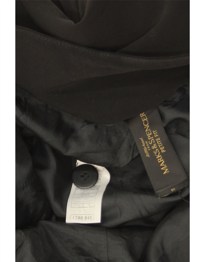 Женский удлиненный пиджак Marks & Spencer Petite UK 12, средний черный