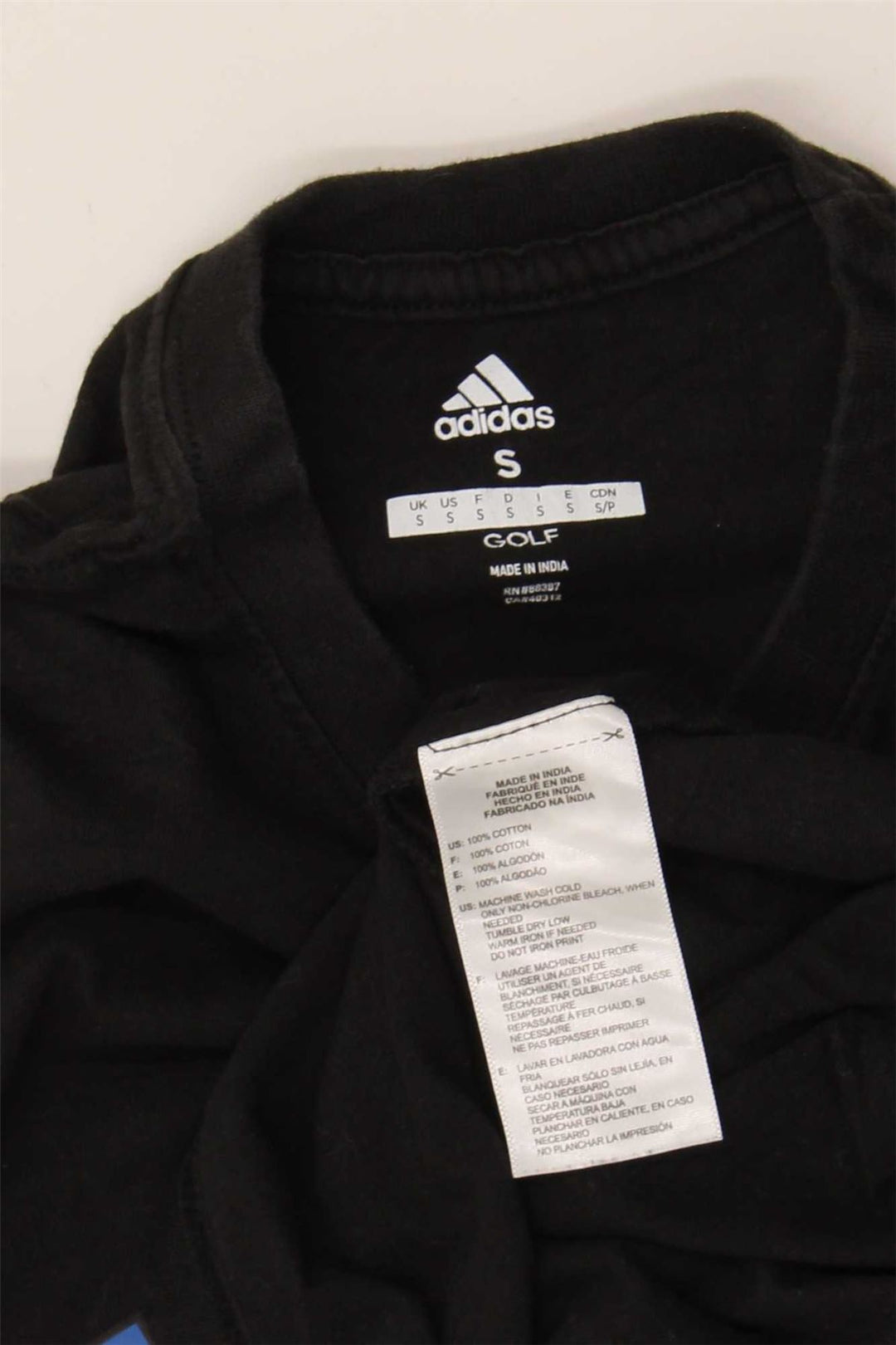 ADIDAS Mens Golf Graphic T-Shirt Top Small Black Cotton