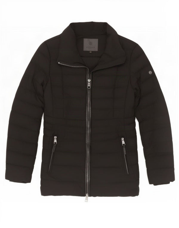 Женская стеганая куртка Massimo Dutti UK 10, маленький черный полиэстер