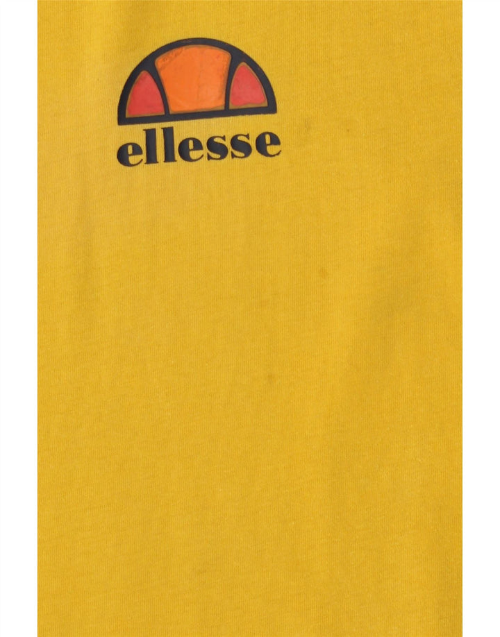 Ellesse Мужская футболка из хлопка среднего желтого цвета