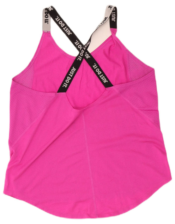 Женский укороченный жилет с графическим рисунком Nike Dri Fit UK 14, большой розовый