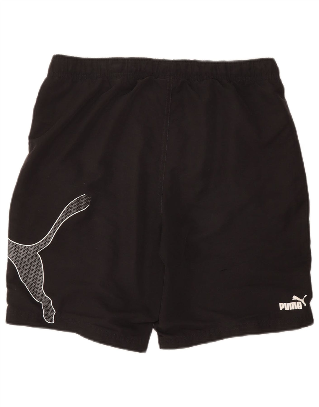 Мужские спортивные шорты с рисунком Puma, средние черные