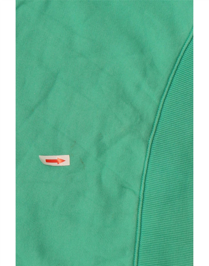 Женский укороченный свитшот оверсайз Adidas UK 12, хлопковый средний зеленый цвет