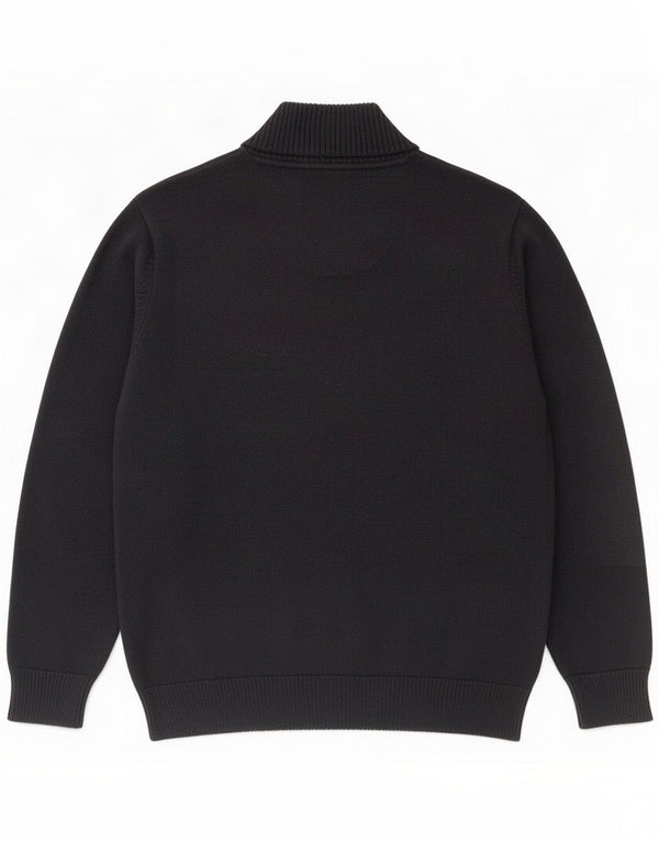 Marks & Spencer Mens Blue Harbour Zip Neck Jumper Sweater XL Navy Cotton