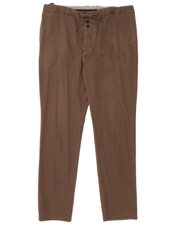Мужские узкие брюки-чиносы Zara EU 48 XL W38 L33 коричневые, хлопковые