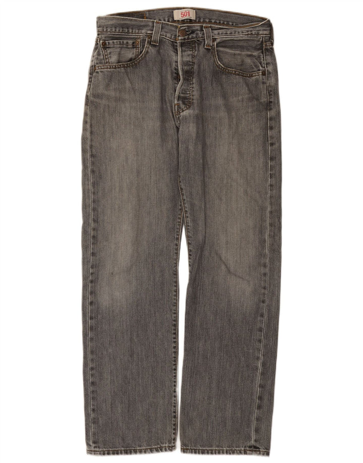 Мужские прямые джинсы Levi's 501 W33 L30 серые