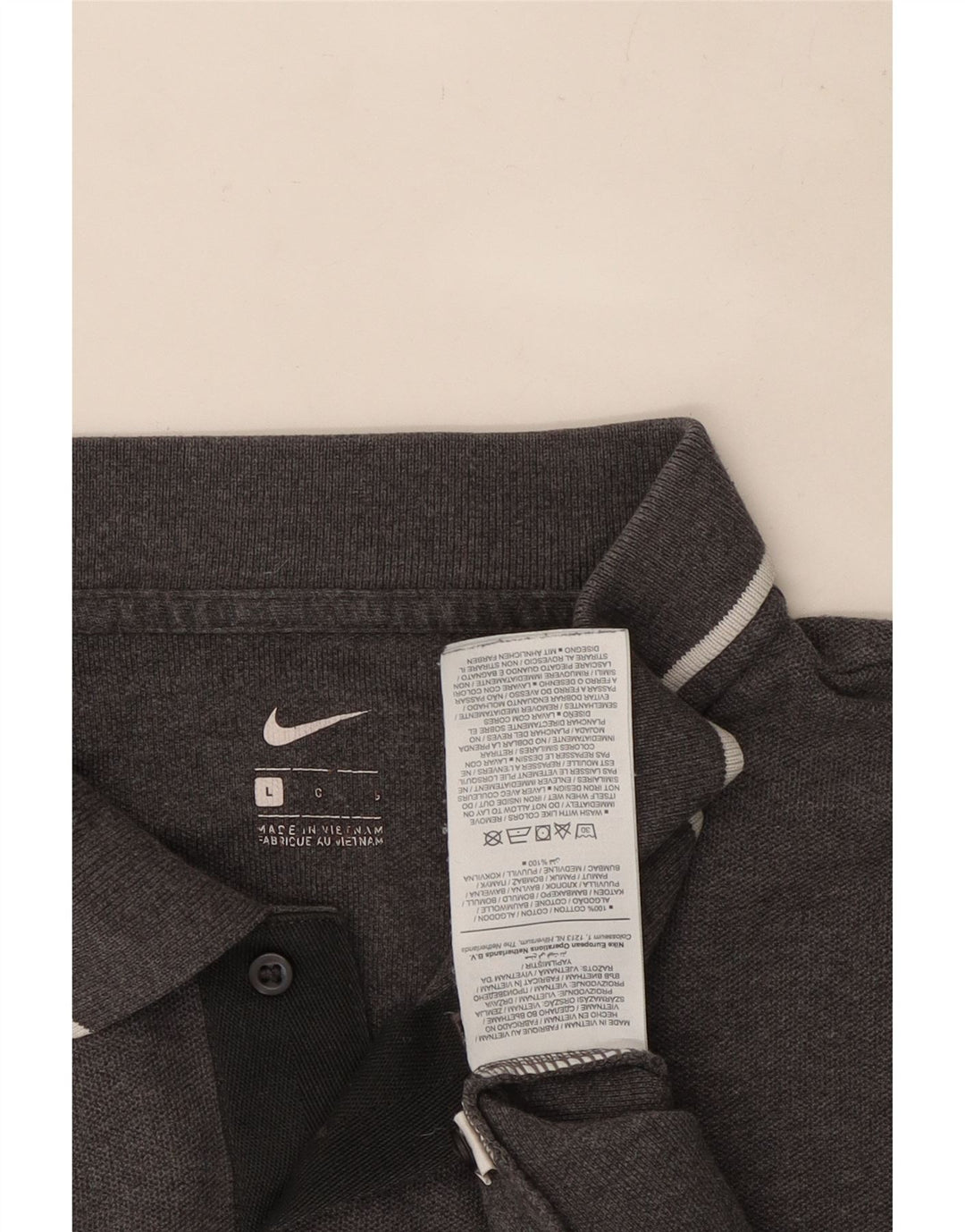 Мужская рубашка-поло Nike, большая серая, хлопок