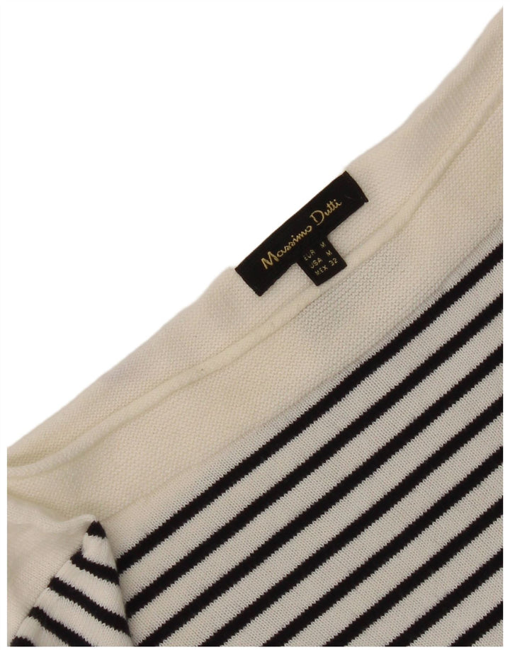 Женский топ Massimo Dutti с рукавом 3/4, UK 12, средний, в морскую белую полоску