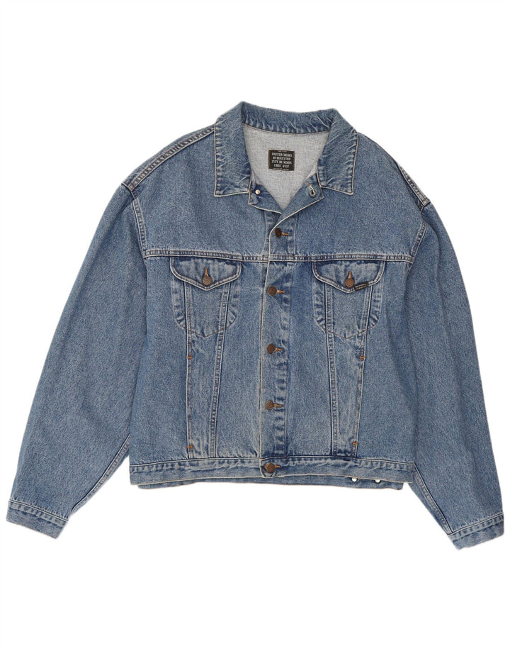 Мужская джинсовая куртка Benetton IT 54 2XL Синяя Хлопок