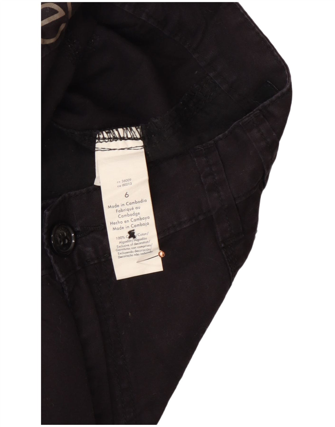 Женские шорты карго CALVIN KLEIN US 6 Medium W30, черный хлопок