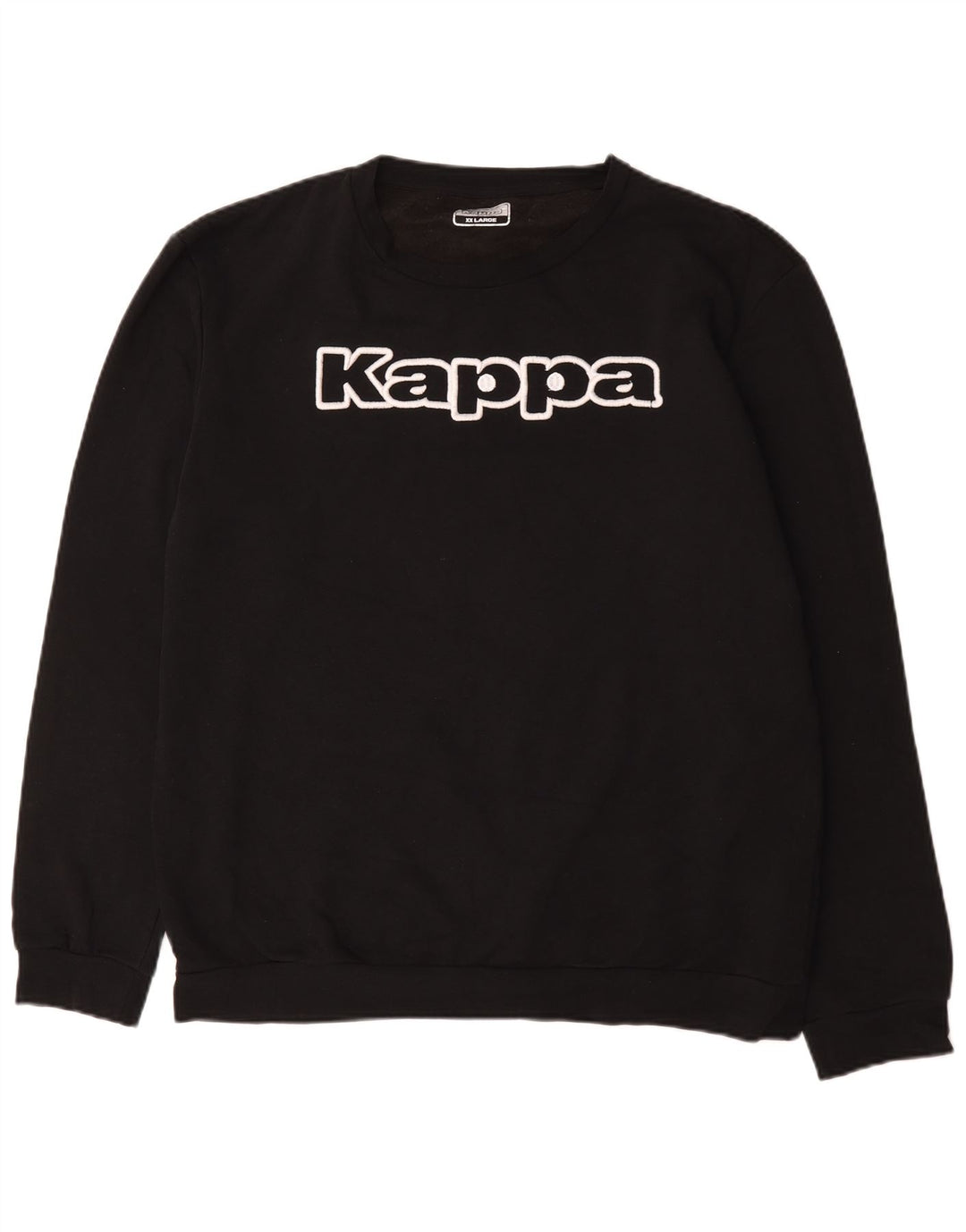 Мужской свитшот Kappa с рисунком, 2XL, черный, хлопок