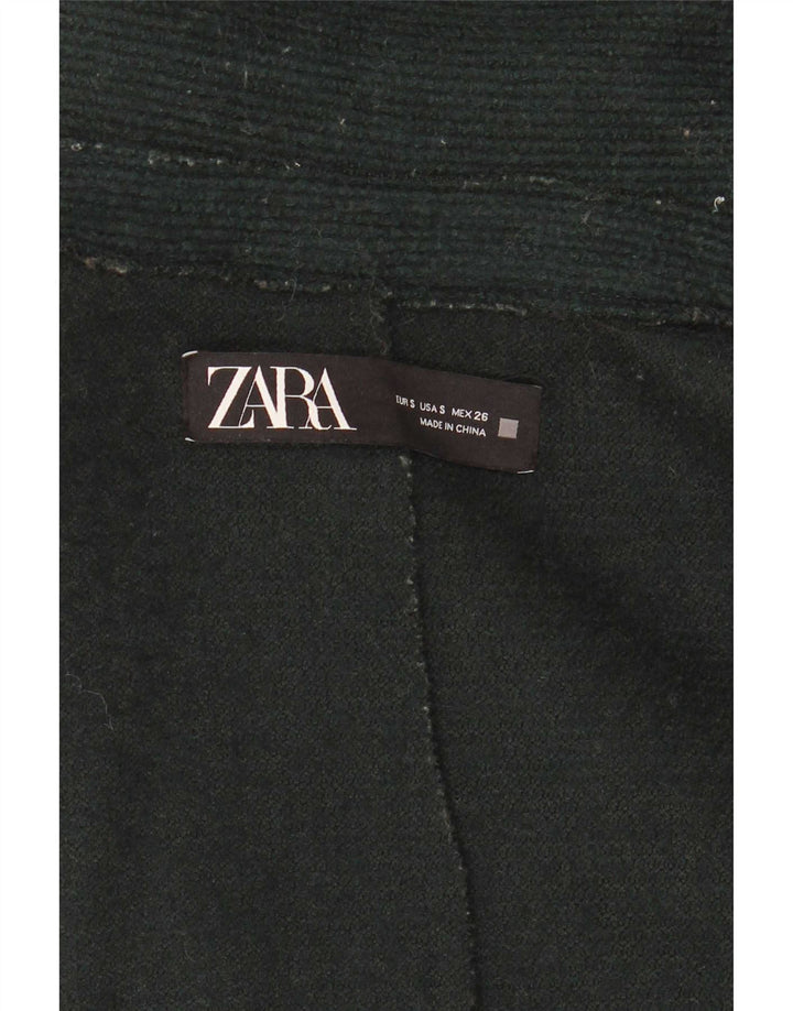 Женское двубортное пальто оверсайз Zara UK 10, маленькое зеленое