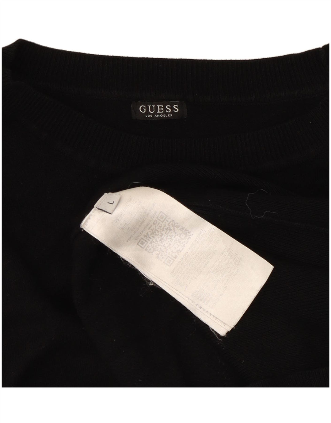 Женский джемпер с круглым вырезом Guess UK 12, средний черный вискоза