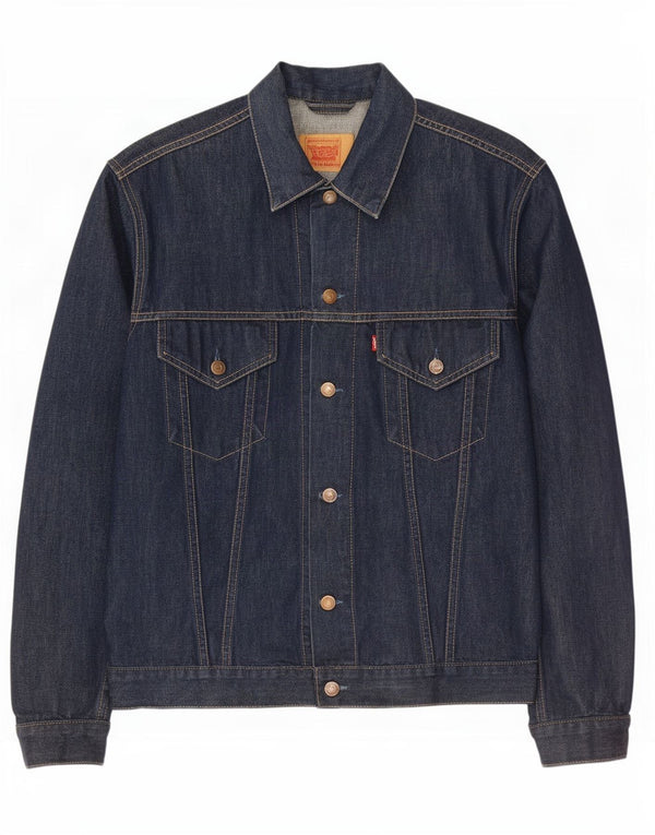 Мужская джинсовая куртка Levi's UK 44 2XL Темно-синяя, хлопок