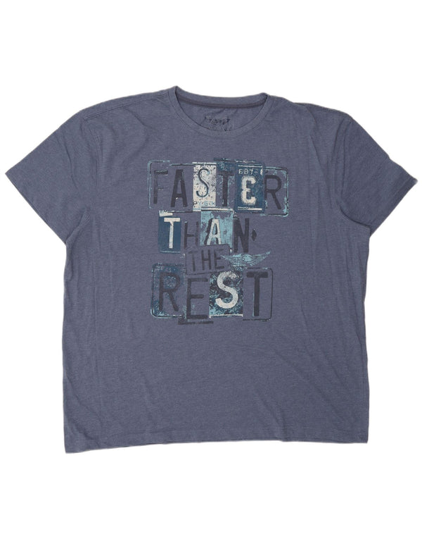 Мужская футболка с рисунком ARIZONA, топ 3XL, темно-синий, хлопок