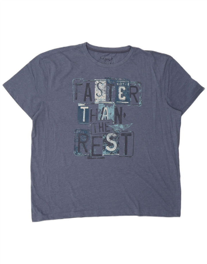 Мужская футболка с рисунком ARIZONA, топ 3XL, темно-синий, хлопок