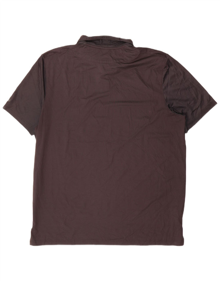 Мужская рубашка поло Oakley 2XL из полиэстера в черную полоску