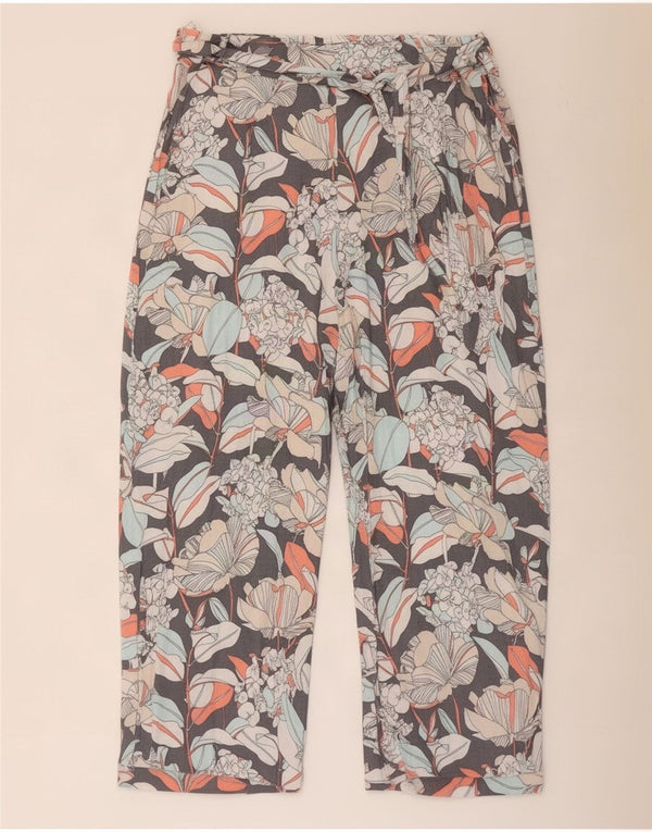 Marks & Spencer Womens High Waist Trousers UK 16 Large W34 L27 Multicoloure