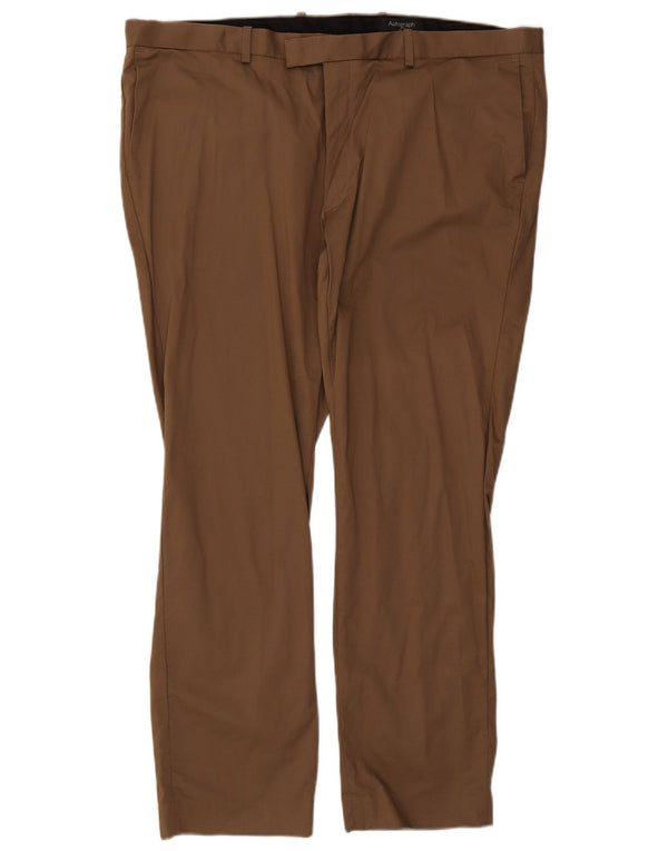 Мужские узкие брюки Marks & Spencer Autograph W44 L31, бежевый хлопок
