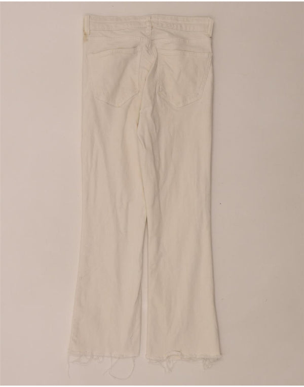 Женские укороченные джинсы Zara Bootcut EU 38, маленькие W28 L24, белые