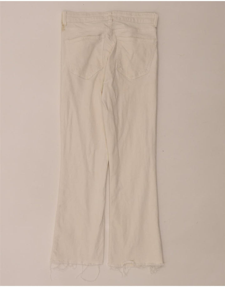 Женские укороченные джинсы Zara Bootcut EU 38, маленькие W28 L24, белые