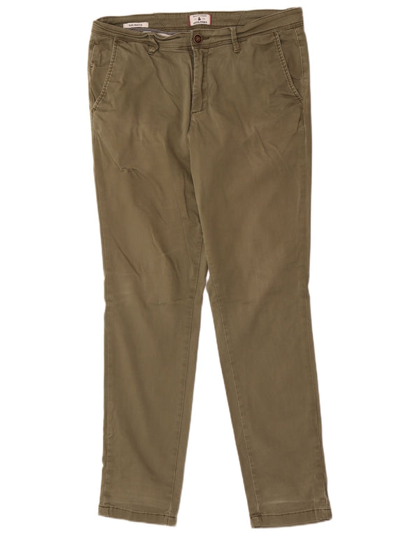 Мужские брюки-чиносы Jack & Jones Marco W32 L32, хлопок цвета хаки