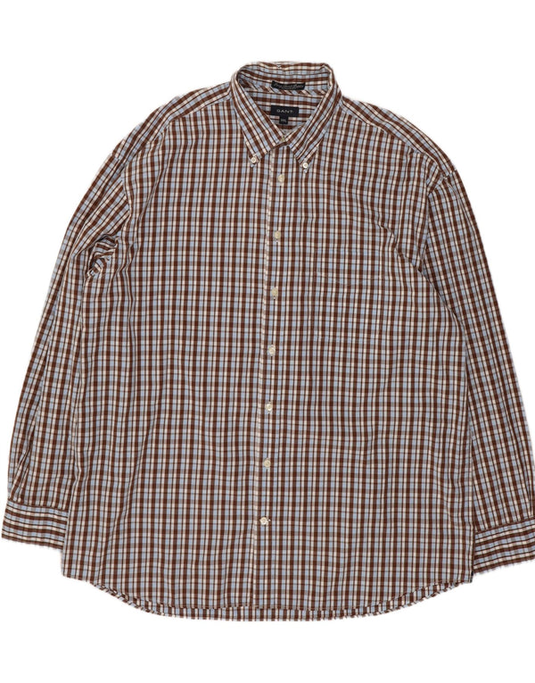 Мужская рубашка стандартного кроя Gant 3XL, коричневая клетка, хлопок