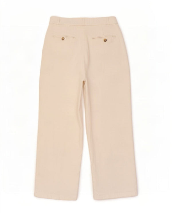 Женские широкие брюки чинос Zara, маленькие W26 L27, белые