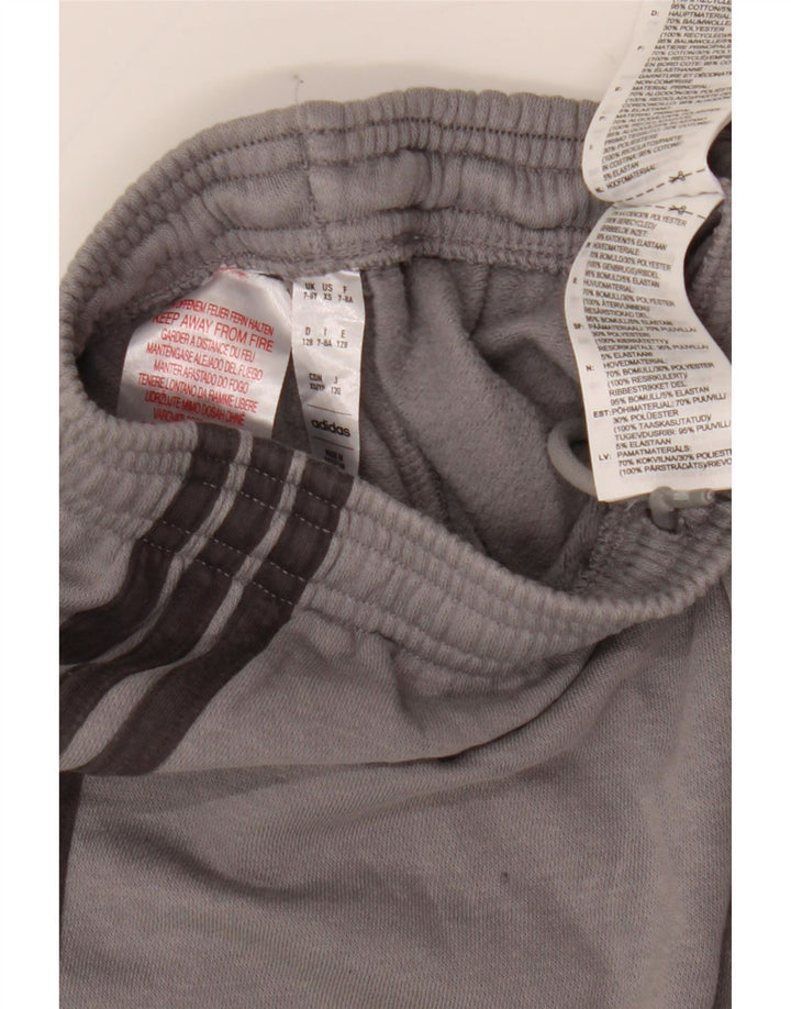 Спортивный костюм Adidas для мальчиков, брюки для бега, 7-8 лет, серый хлопок