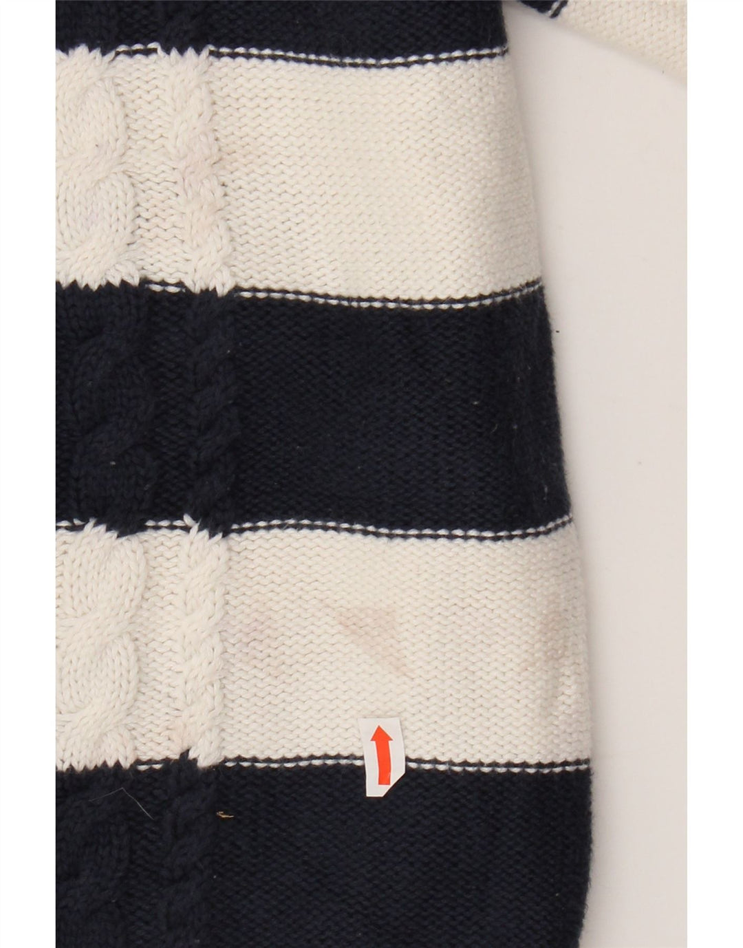 Женский кардиган L.L.BEAN свитер UK 14 средний темно-синий в полоску хлопок