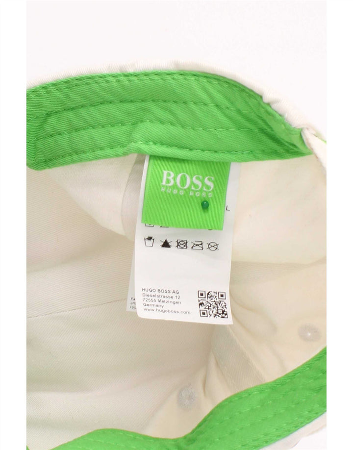 Мужская бейсболка с рисунком Hugo Boss, один размер, белый хлопок