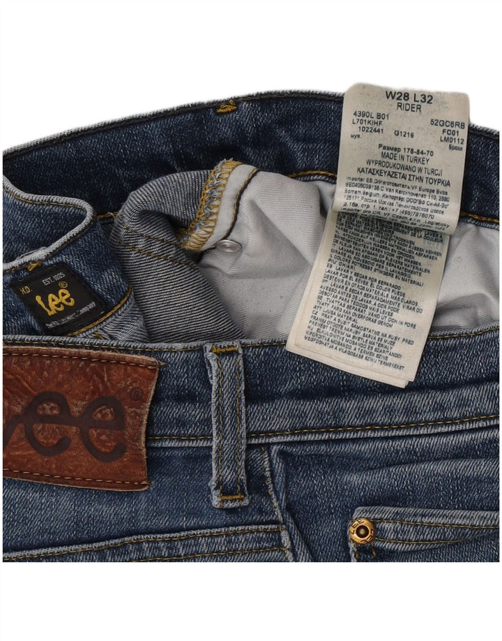 Женские узкие джинсы Lee Rider W28 L32, синий хлопок