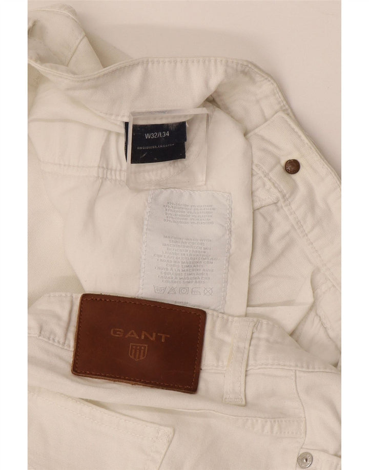 Женские прямые повседневные брюки Gant W32 L28, белый хлопок