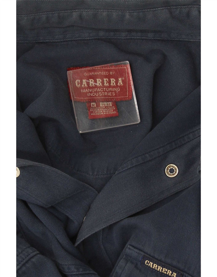 Мужская джинсовая рубашка Carrera, размер 39/40, средний темно-синий, хлопок