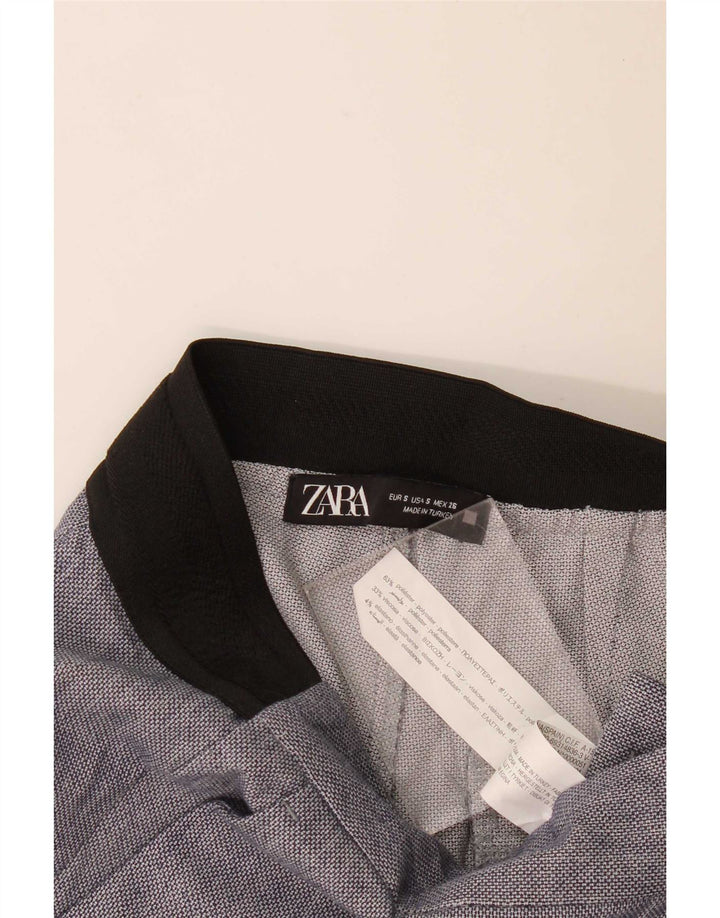 Женские узкие брюки чинос Zara, маленькие W27 L28, синие, полиэстер
