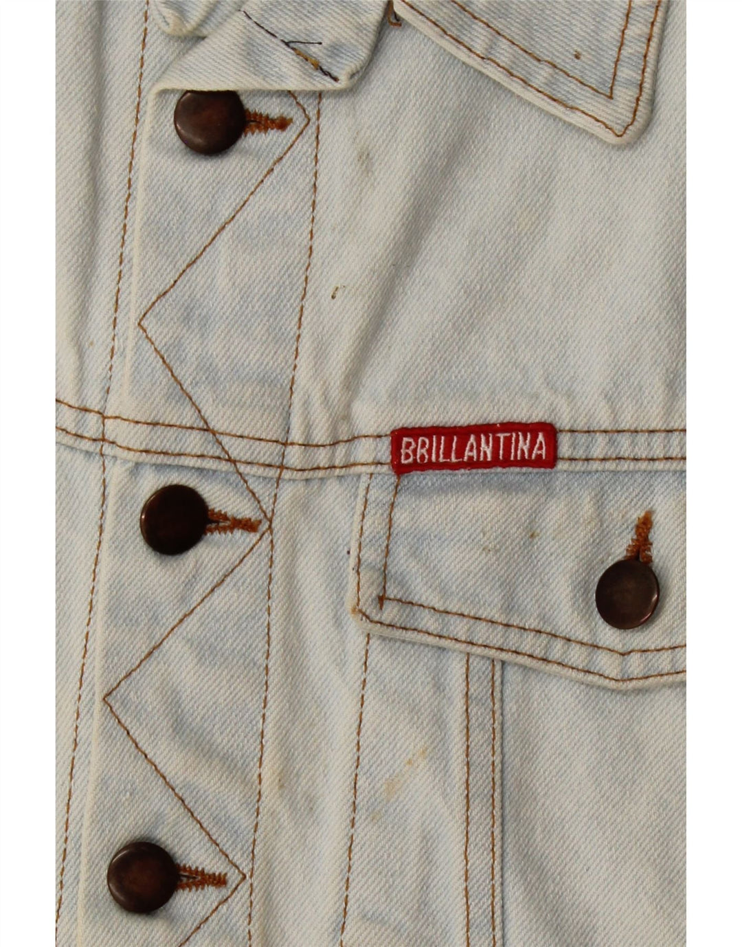 VINTAGE Womens Denim Gilet UK 14 Medium Blue Cotton Vintage Vintage and Second-Hand Vintage from Messina Hembry 