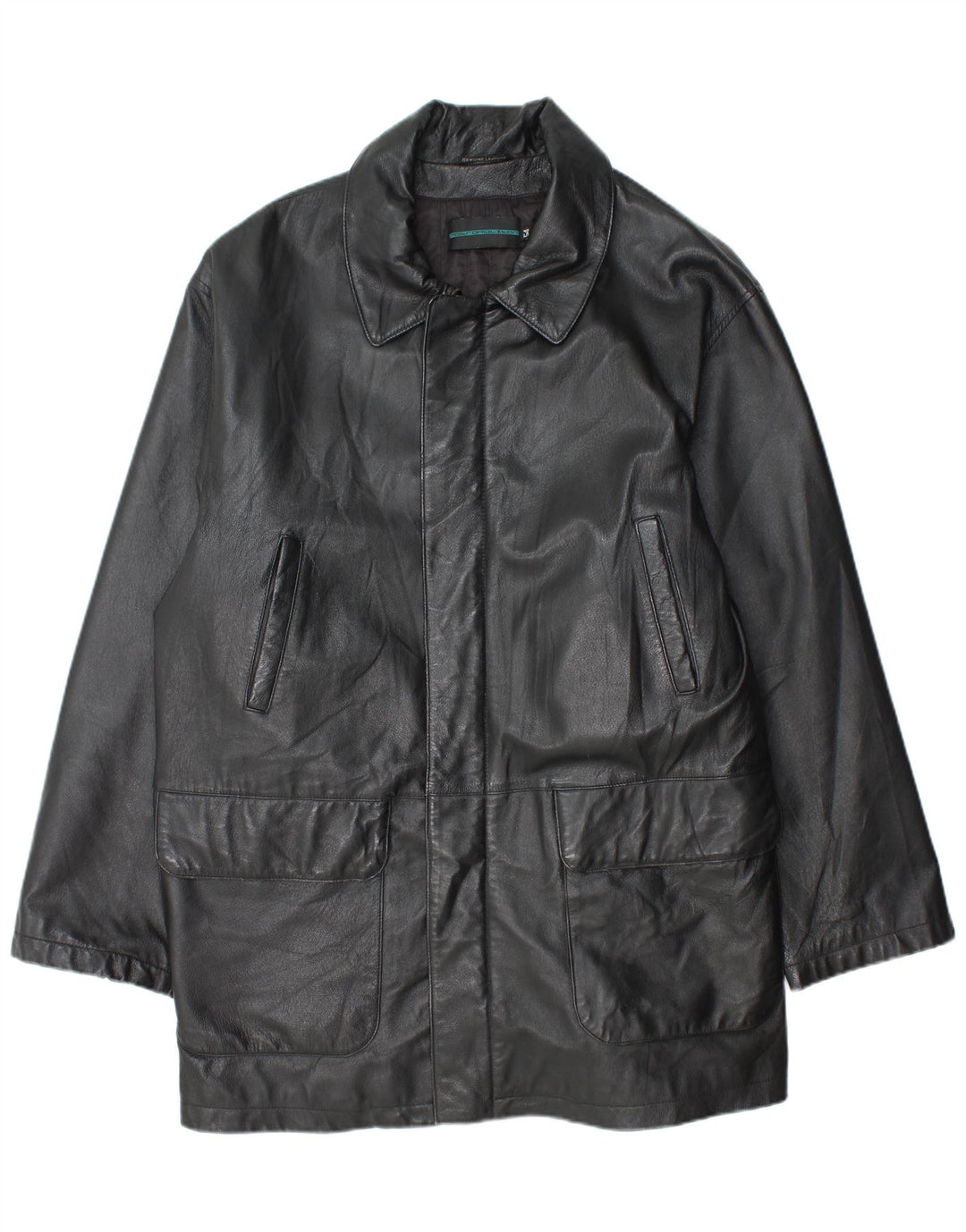 Мужская кожаная куртка Metropolitan EU 54 2XL черная кожа