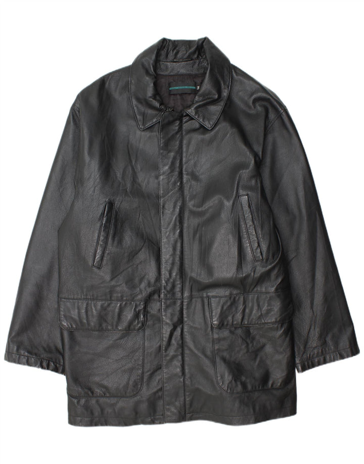 Мужская кожаная куртка Metropolitan EU 54 2XL черная кожа